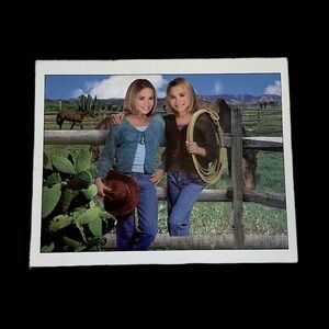 Vintage New Adventures of Mary-Kate Ashley Twin Western Photo Print card 90s